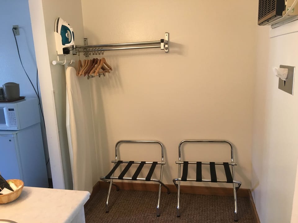 Combined shower/tub, hair dryer, towels, soap