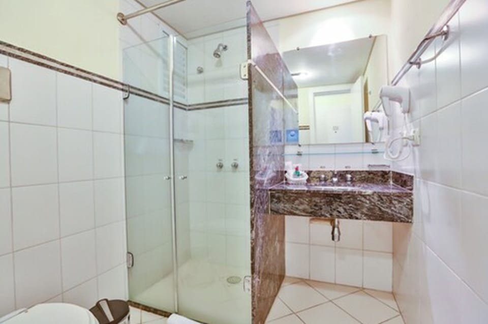 Standard Double Room, 1 Queen Bed | Bathroom | Shower, free toiletries, hair dryer, towels