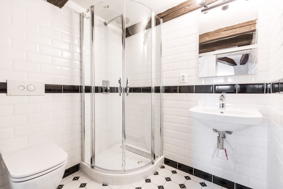 Attic double or twin room | Bathroom | Free toiletries, hair dryer, towels, soap