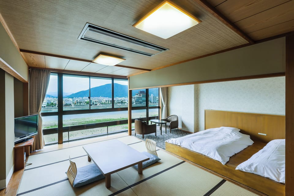 Standard Japanese Western Style Room, River View Non Smoking | In-room safe, iron/ironing board, free WiFi, bed sheets