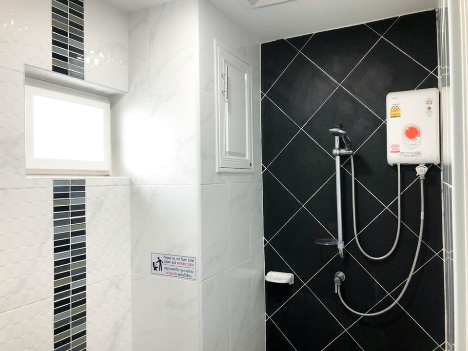 Shower, free toiletries, hair dryer (on request), slippers