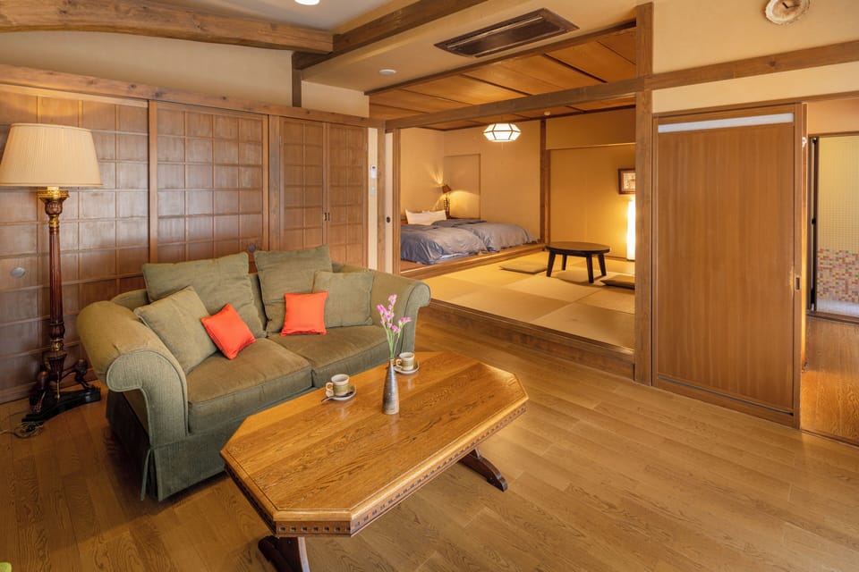 Standard Suite, Non Smoking, River View (Japanese-Style, Private Outdoor Bath) | Iron/ironing board (on request), WiFi (free), bed sheets