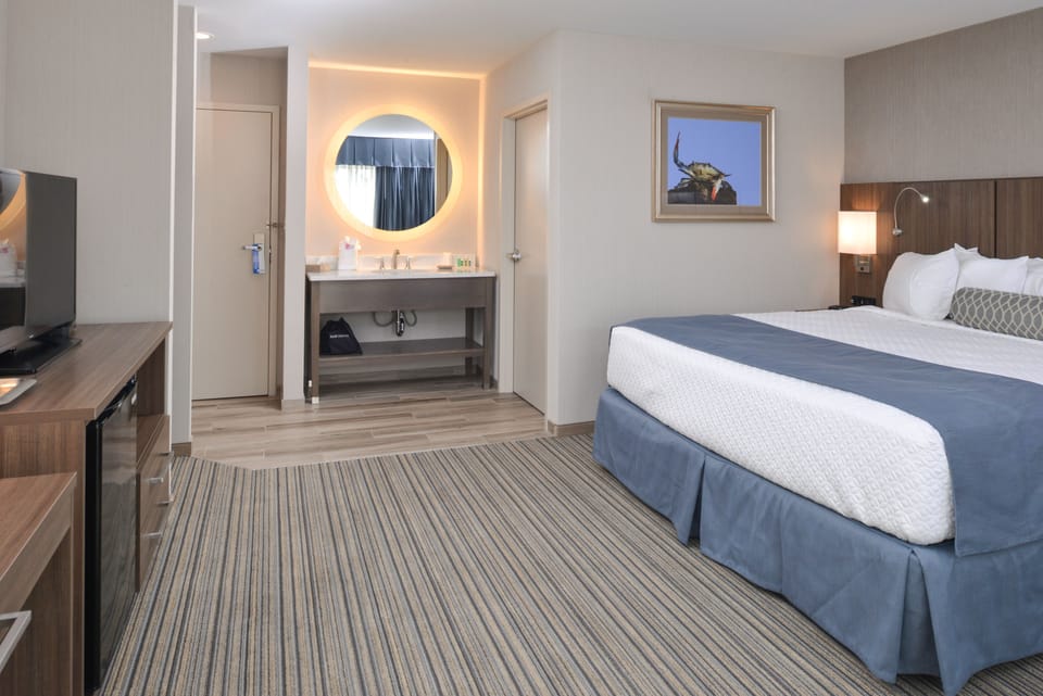 Room, 1 King Bed | Premium bedding, in-room safe, desk, iron/ironing board