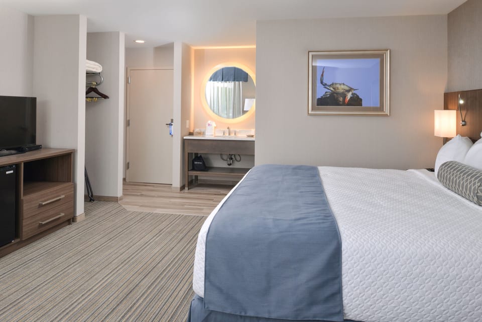 Room, 1 King Bed | Premium bedding, in-room safe, desk, iron/ironing board