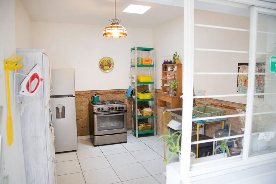 Microwave, blender, cookware/dishes/utensils