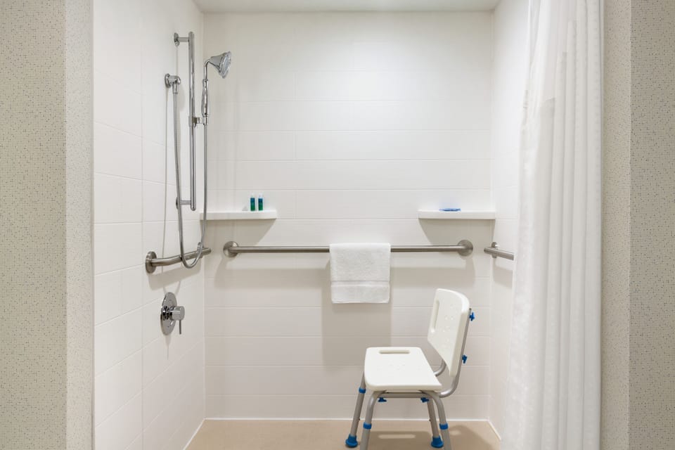 Room, 1 King Bed, Accessible (with Shower) | Bathroom shower