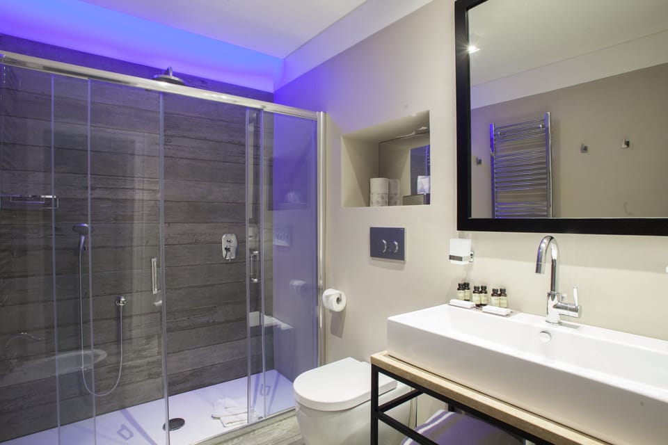 Junior Suite | Bathroom | Shower, free toiletries, hair dryer, towels