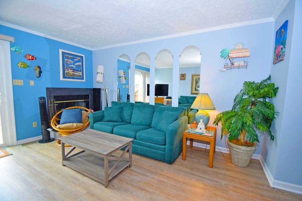 Townhome, 2 Bedrooms | Living area | TV, DVD player