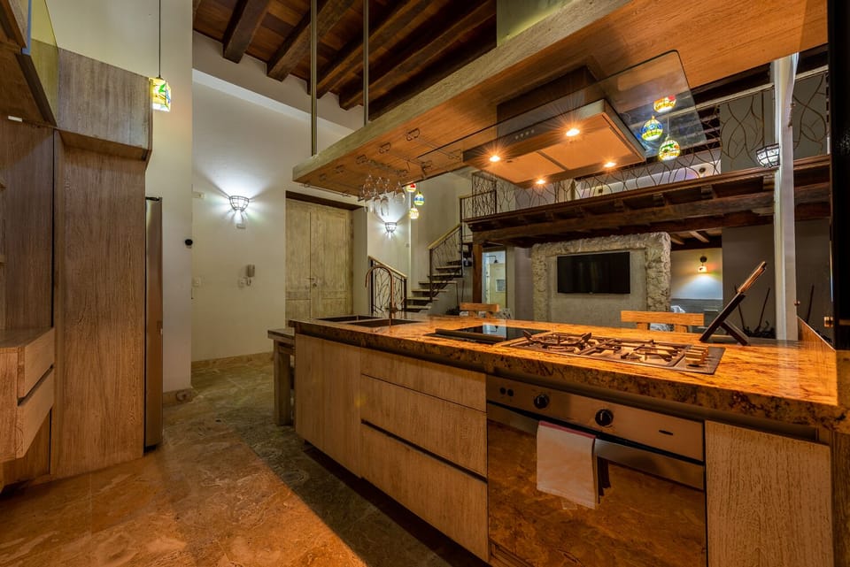 Apartment | Private kitchen | Full-size fridge, microwave, oven, stovetop
