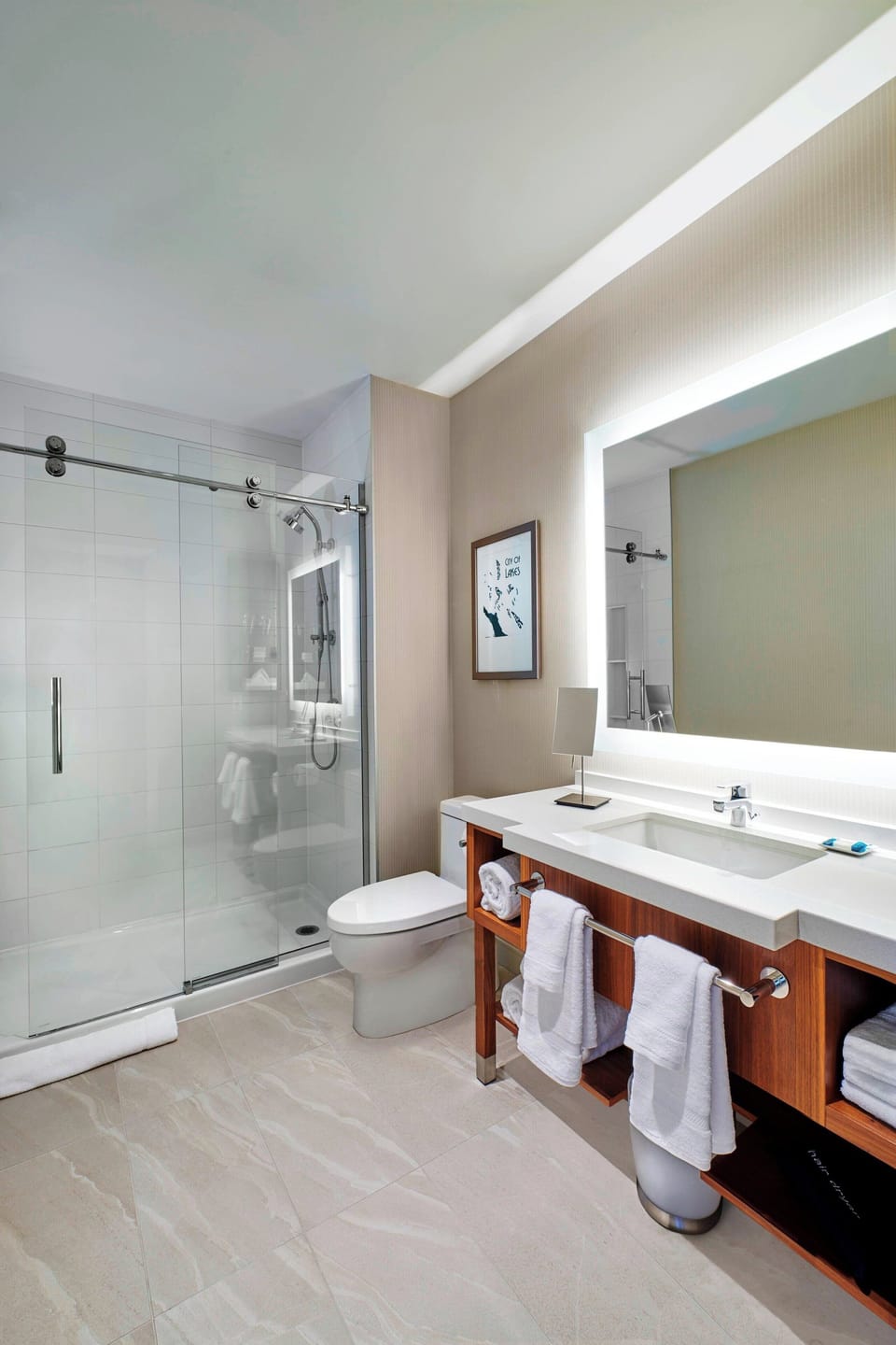 Shower, free toiletries, hair dryer, bathrobes