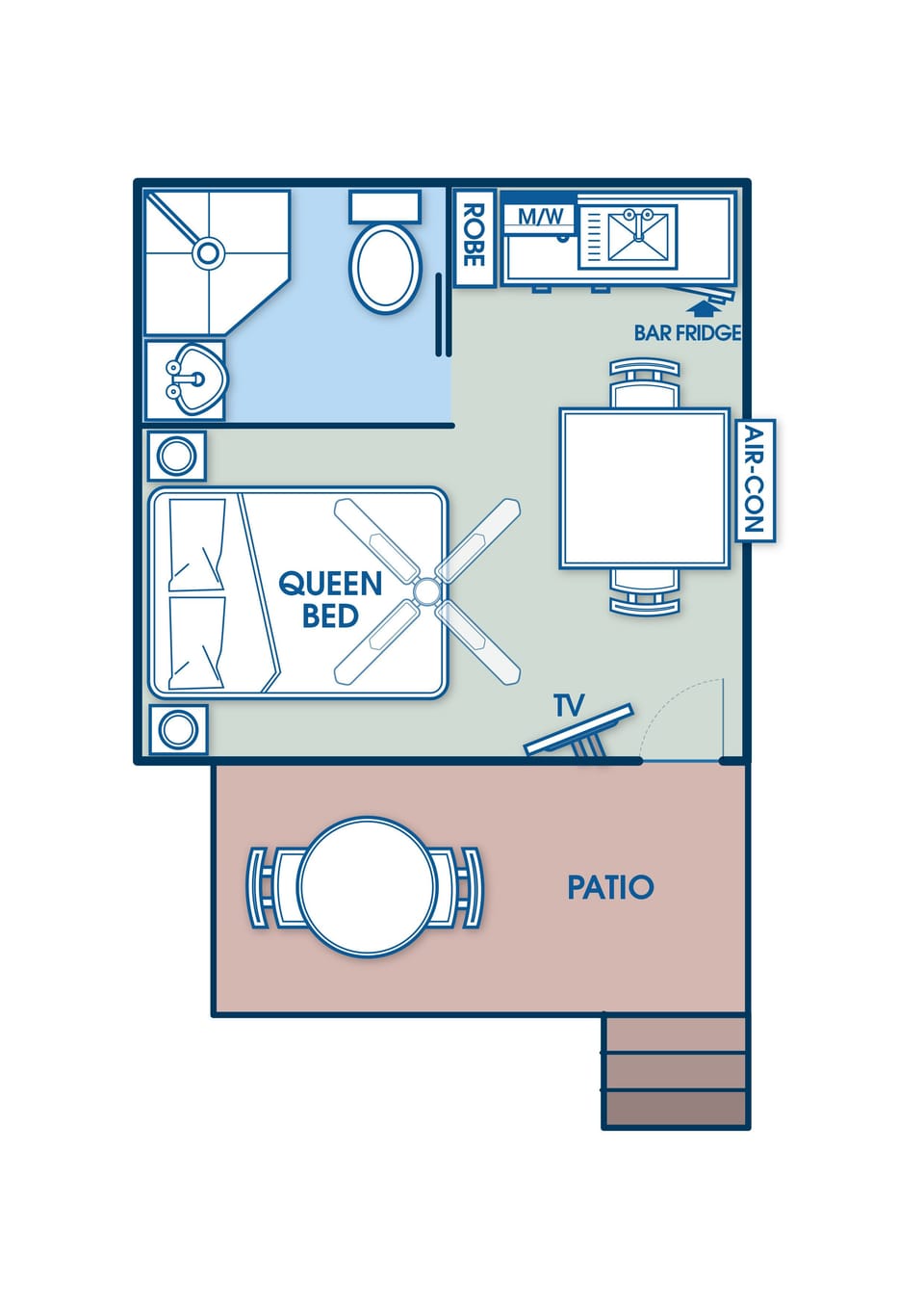 Ensuite Studio | In-room safe, iron/ironing board, free cribs/infant beds, free WiFi
