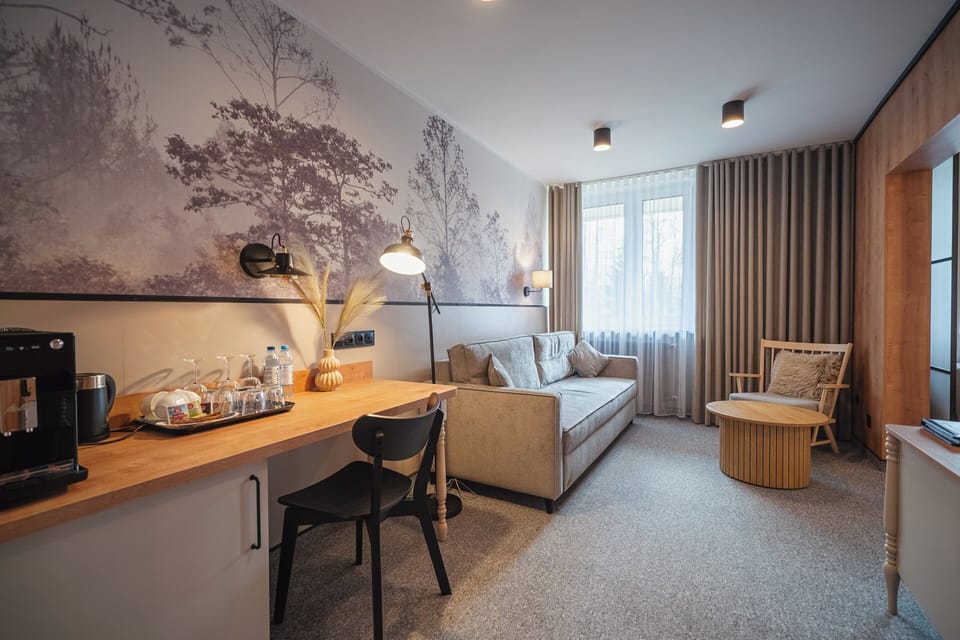 Deluxe Studio (2 adults with direct access to therms) | Desk, blackout drapes, soundproofing, iron/ironing board (on request)