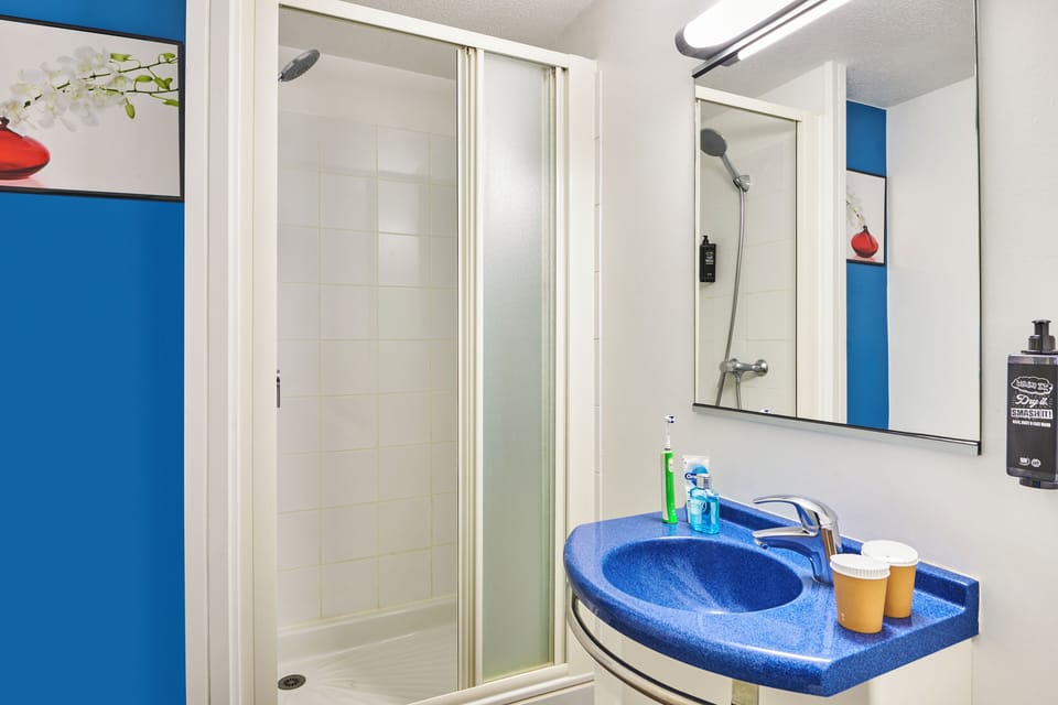 Eco-friendly toiletries, hair dryer, bathrobes, towels