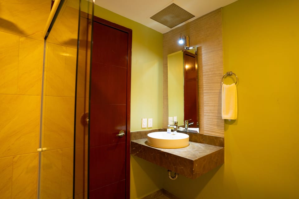 Junior Double Room | Bathroom | Shower, free toiletries, hair dryer, towels