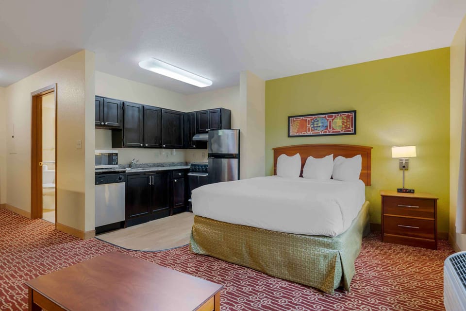 Deluxe Studio Suite, 1 Queen Bed with Sofa bed, Non Smoking, Kitchenette | Premium bedding, desk, laptop workspace, blackout drapes