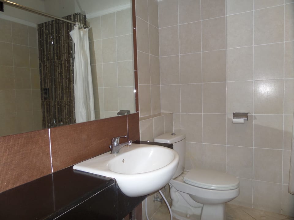 Regency Room | Bathroom | Shower, free toiletries, hair dryer, slippers