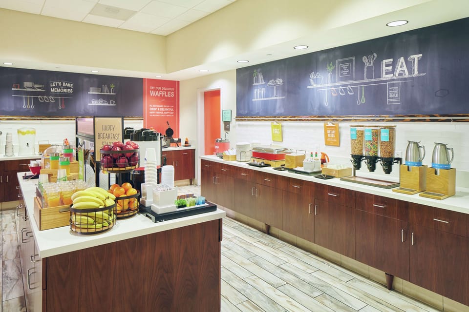 Free daily self-serve breakfast