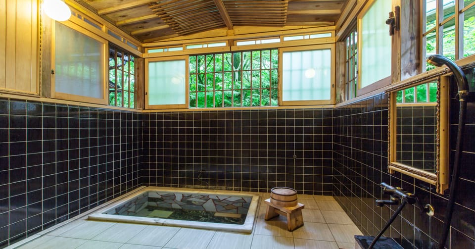 Japanese Room with Private Hot Spring Bath, Sakura | Bathroom | Free toiletries, hair dryer, slippers, towels