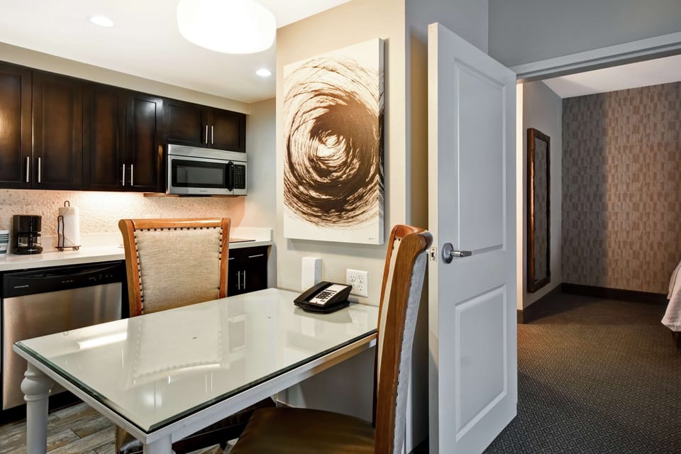 Suite, 2 Queen Beds, Accessible, Non Smoking | Private kitchen | Full-size fridge, microwave, stovetop, dishwasher