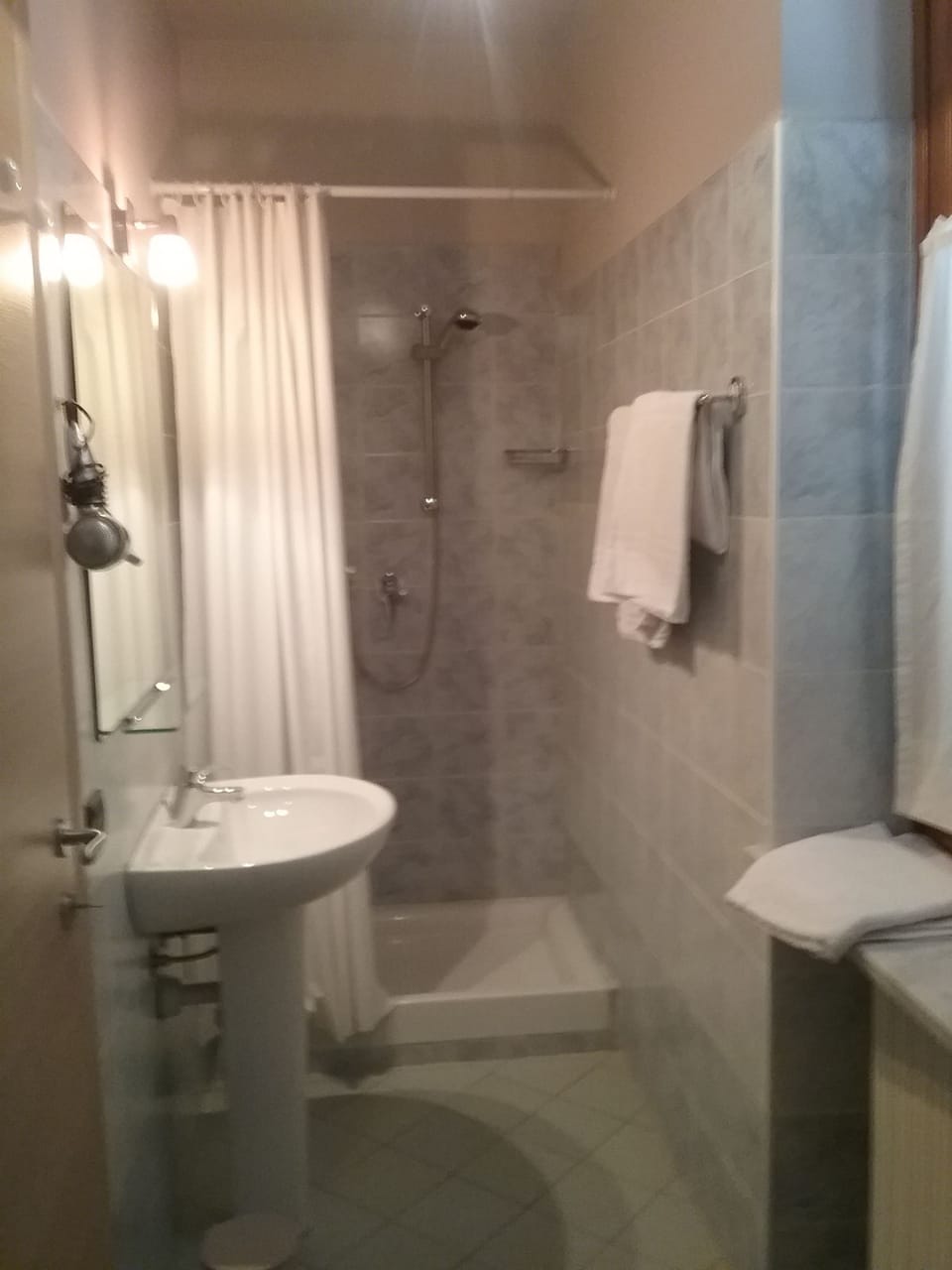 Double Room | Bathroom | Shower, hair dryer, towels