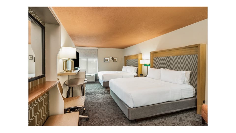 Standard Room, 2 Queen Beds | In-room safe, desk, blackout drapes, soundproofing