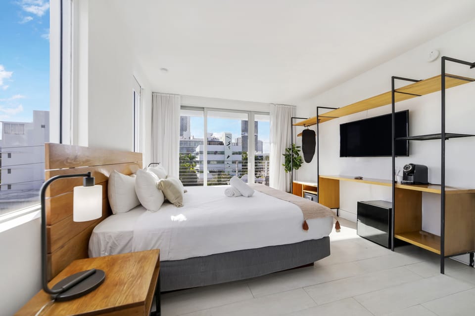 Superior Room, 1 King Bed, Balcony (Self check) | In-room safe, desk, laptop workspace, blackout drapes