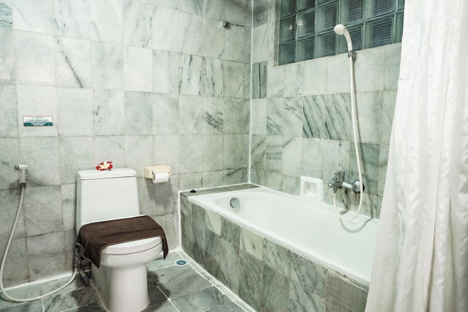 Deluxe Double or Twin Room | Bathroom | Shower, hair dryer (on request), towels, soap