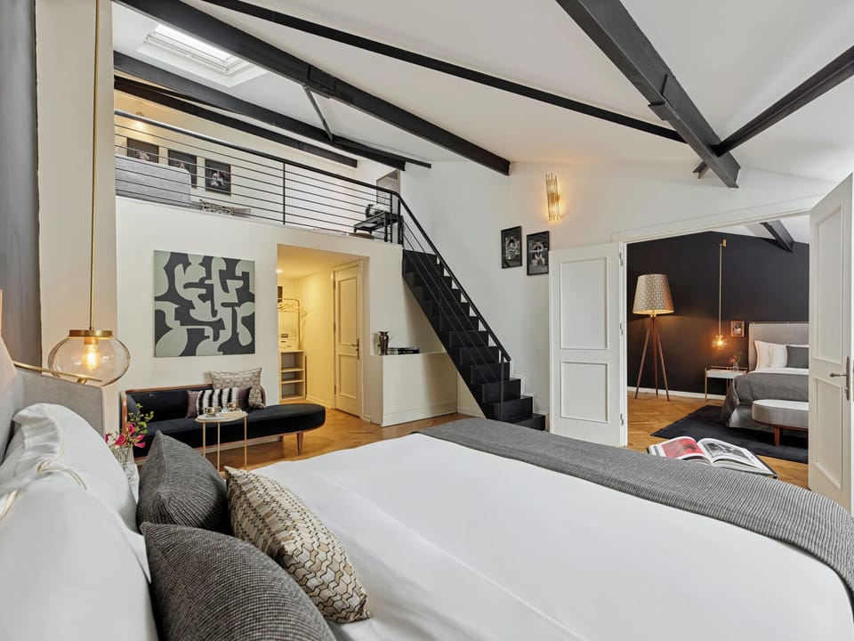 Duplex Connection Family Room | Premium bedding, down comforters, pillowtop beds, minibar