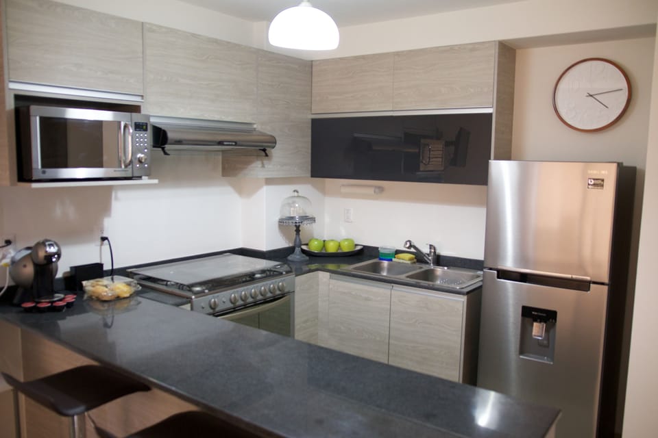 Panoramic Condo, 2 Bedrooms | Private kitchenette | Full-size fridge, microwave, oven, stovetop