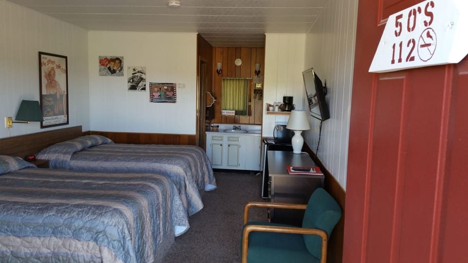 Room, 2 Double Beds | Mini-refrigerator