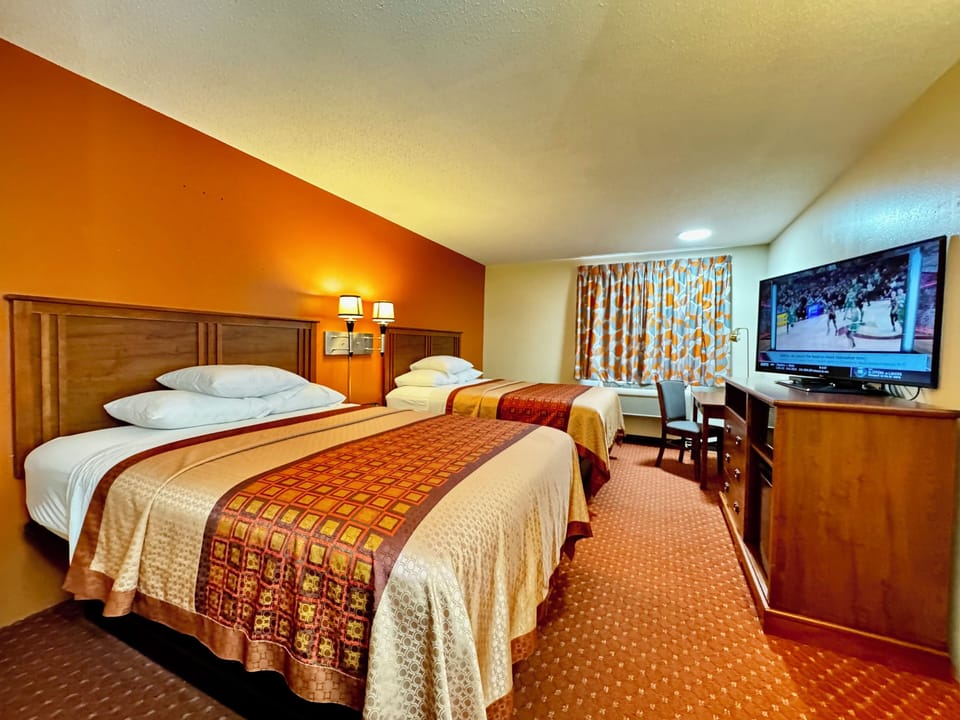 Standard Room, 2 Queen Beds, Non Smoking | 1 bedroom, desk, iron/ironing board, free WiFi