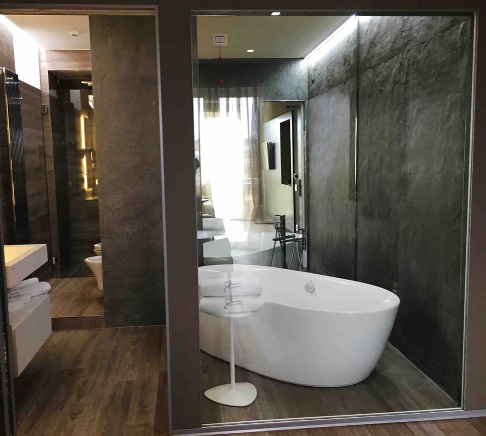 Double Room (Vacheron) | Bathroom | Shower, free toiletries, hair dryer, slippers