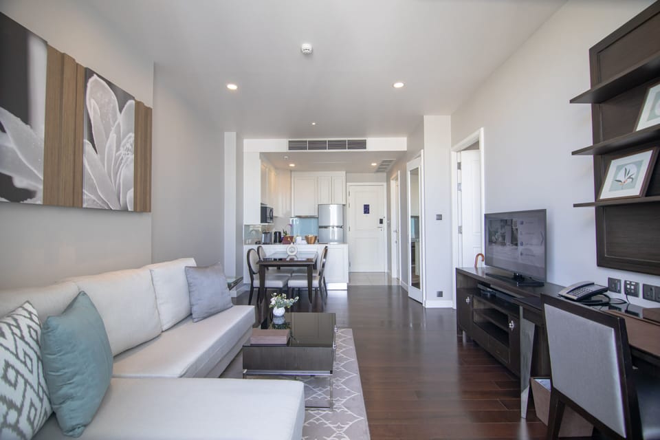The Pillars One Bedroom Residences | In-room safe, desk, blackout drapes, soundproofing