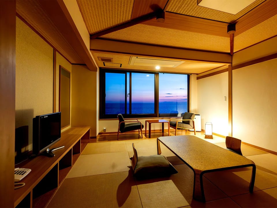 Japanese Style Room, Oceanfront | Down comforters, in-room safe, free WiFi