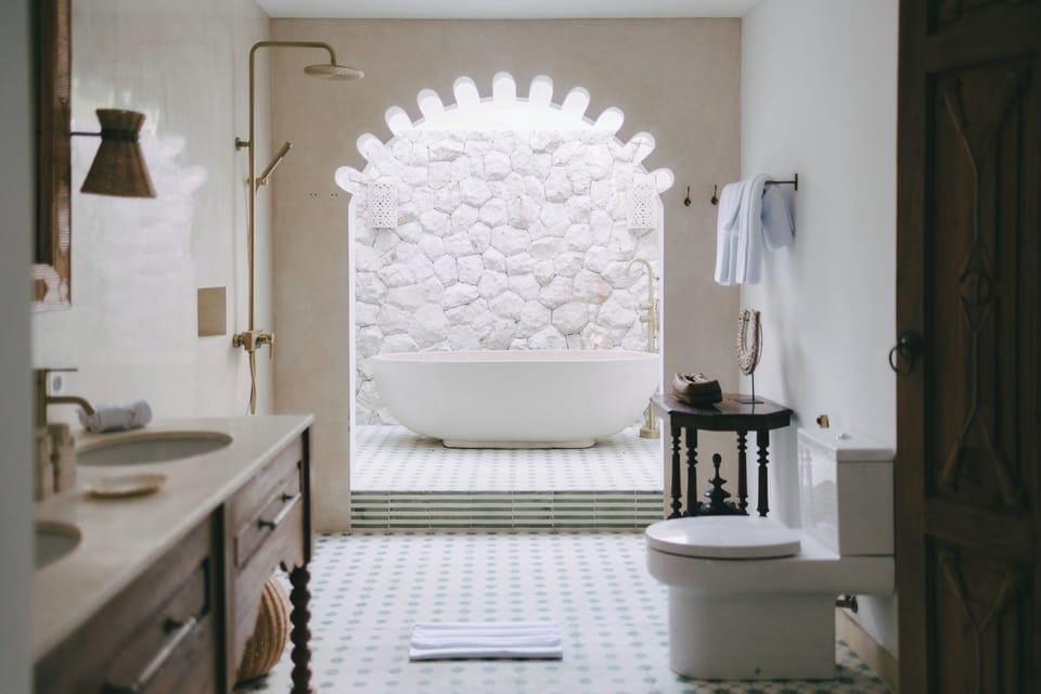 Deluxe Villa | Bathroom | Designer toiletries, hair dryer, bathrobes, slippers