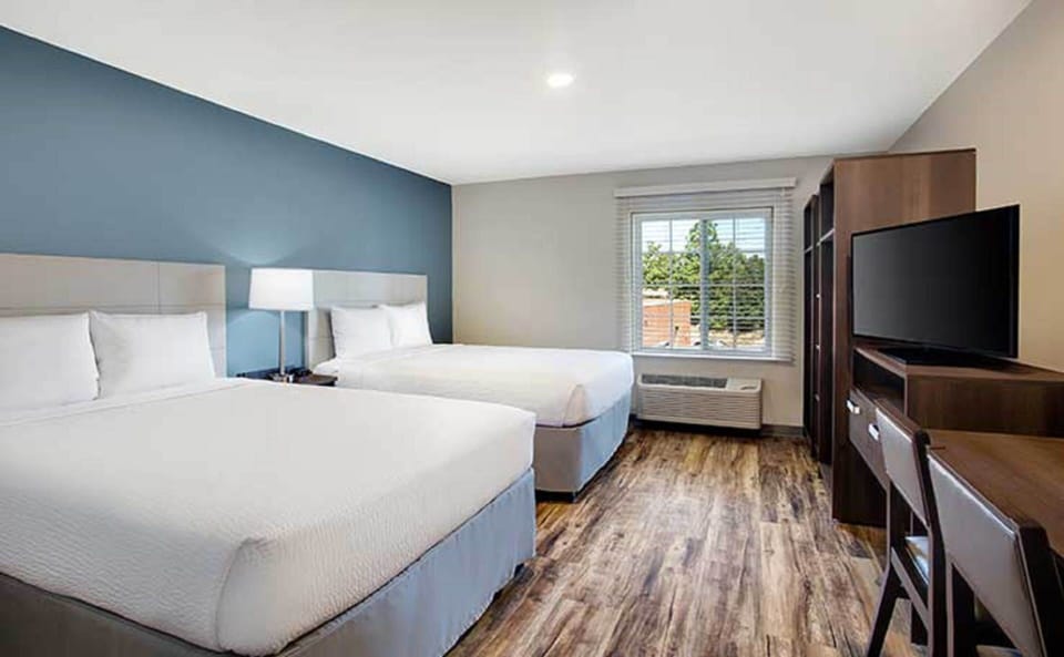 Room, 2 Queen Beds, Accessible, Non Smoking | Desk, laptop workspace, iron/ironing board, free WiFi