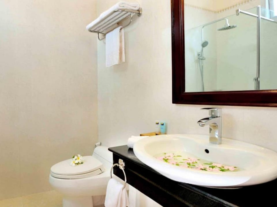 Free toiletries, hair dryer, slippers, towels