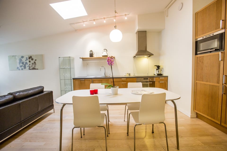 Exclusive Apartment, 2 Bedrooms | Private kitchen | Fridge, microwave, oven, stovetop