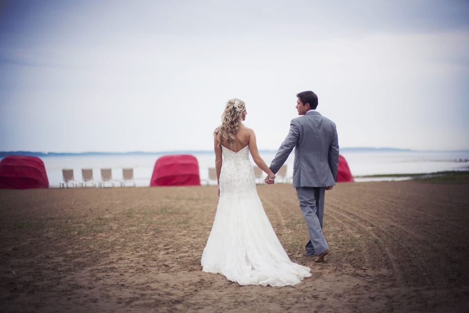 Outdoor wedding area
