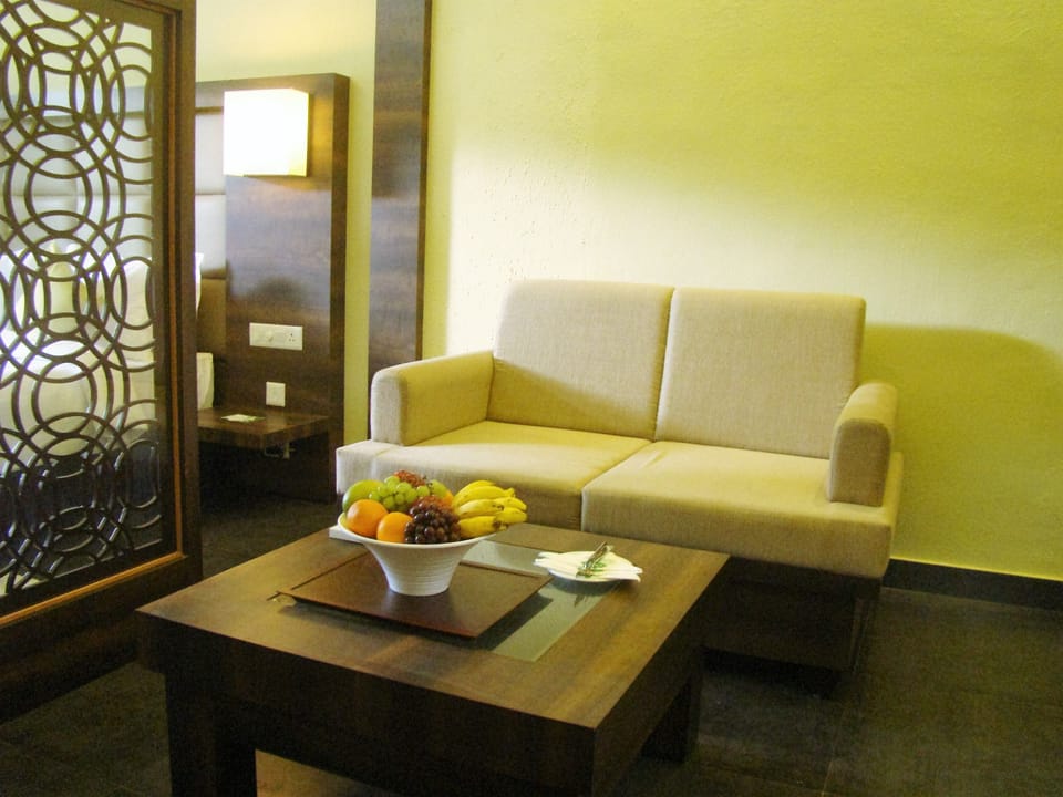 Premium Studio, 1 King Bed, Balcony, Mountain View | Living area | 32-inch LED TV with satellite channels, TV