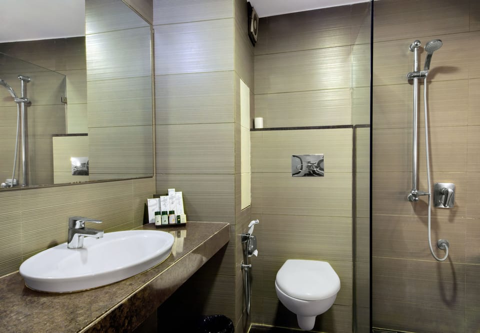 Premium Room | Bathroom | Free toiletries, hair dryer, slippers, towels