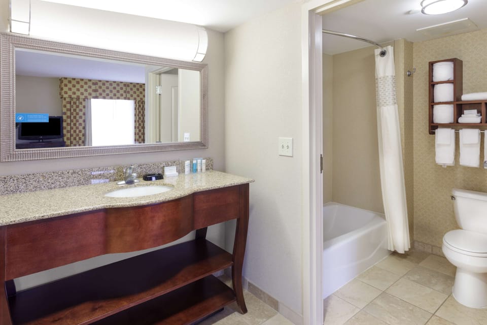One king studio suite non smoking | Bathroom shower
