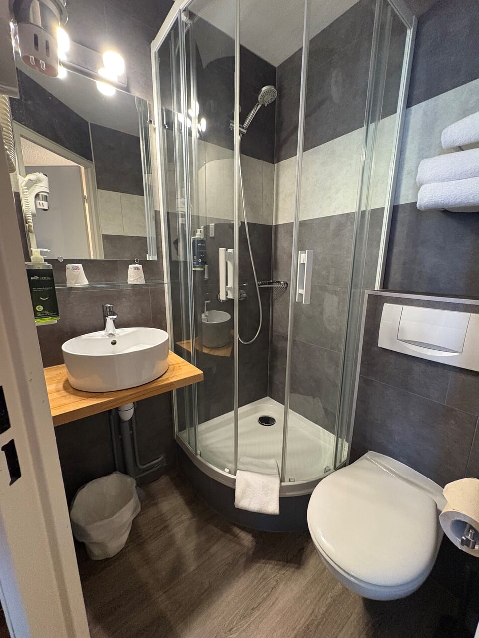 Standard Double Room Single Use | Bathroom | Eco-friendly toiletries, hair dryer, towels