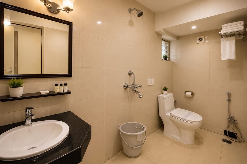 Super Deluxe | Bathroom | Shower, free toiletries, towels, soap