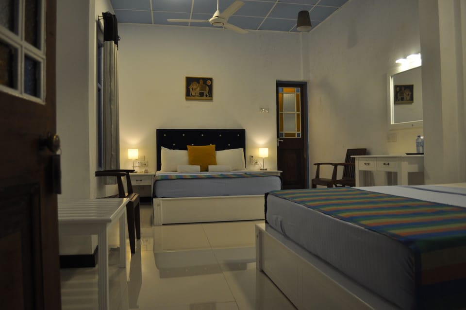 Premium Quadruple Room, 2 Double Beds | Premium bedding, in-room safe, desk, iron/ironing board