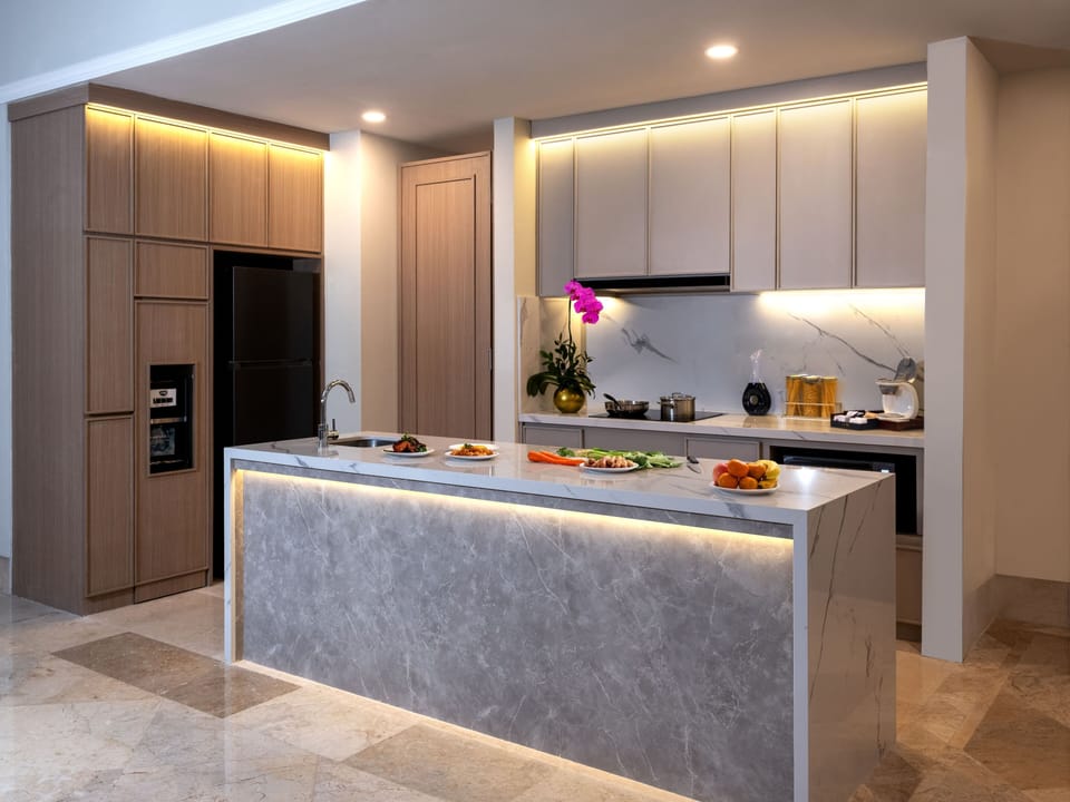 Premier Suite, 3 Bedrooms | Private kitchen | Fridge, microwave, electric kettle, toaster