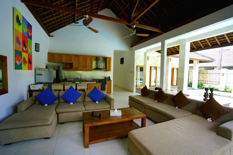 Family Villa, 3 Bedrooms, Pool View | Living area | Flat-screen TV