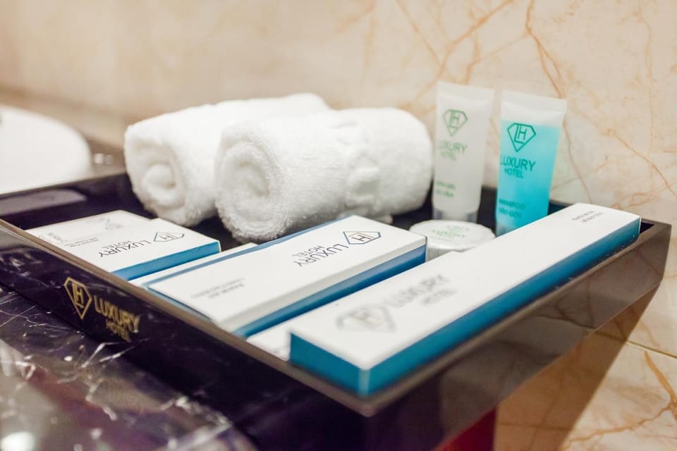 Free toiletries, hair dryer, bathrobes, slippers