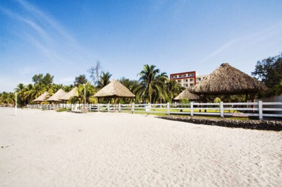 On the beach, beach bar