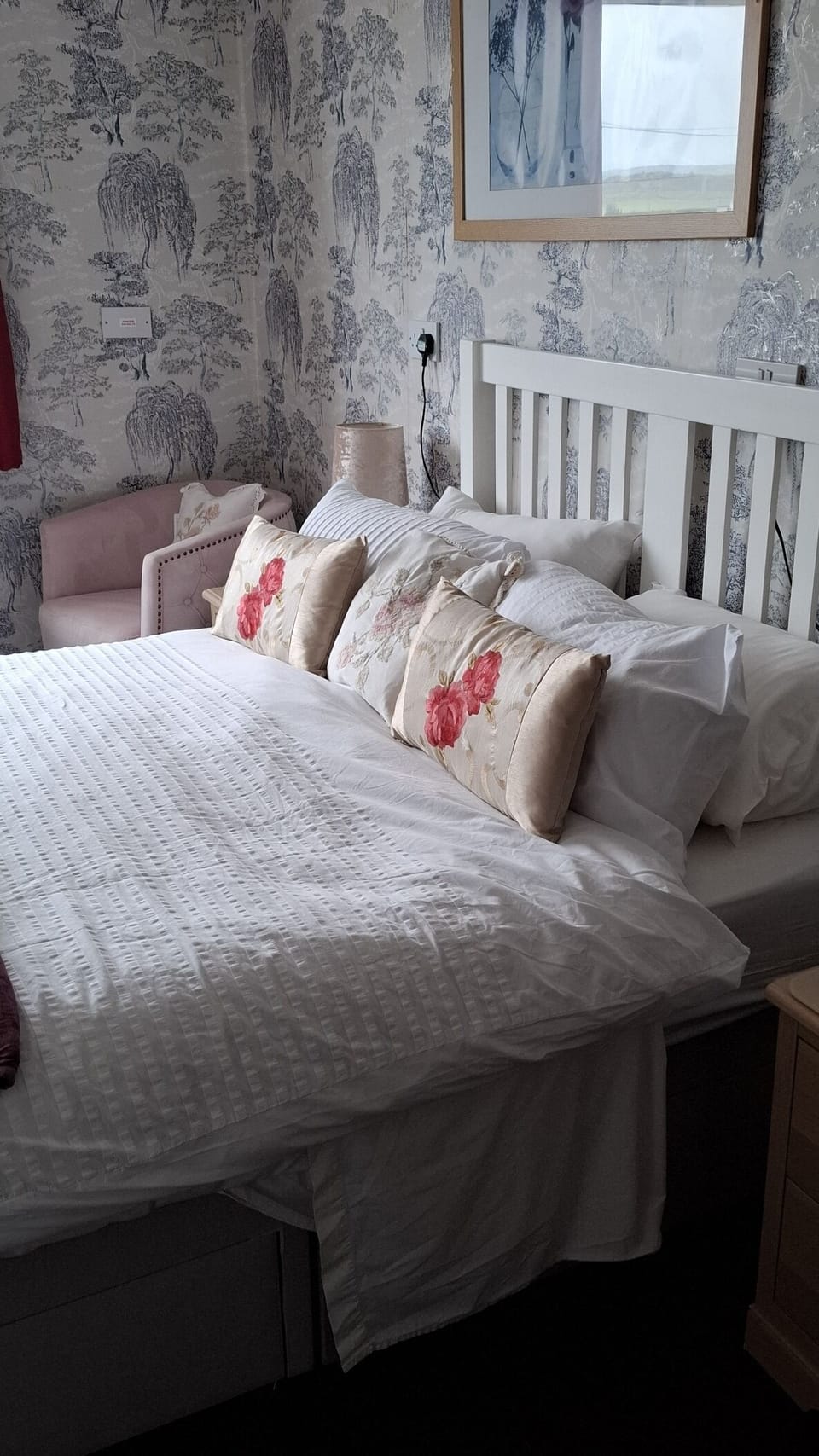 Standard Double Room, Ensuite, Courtyard View (Tysilio - Rose Room )